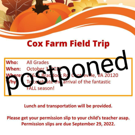 Cox Farm Postponed